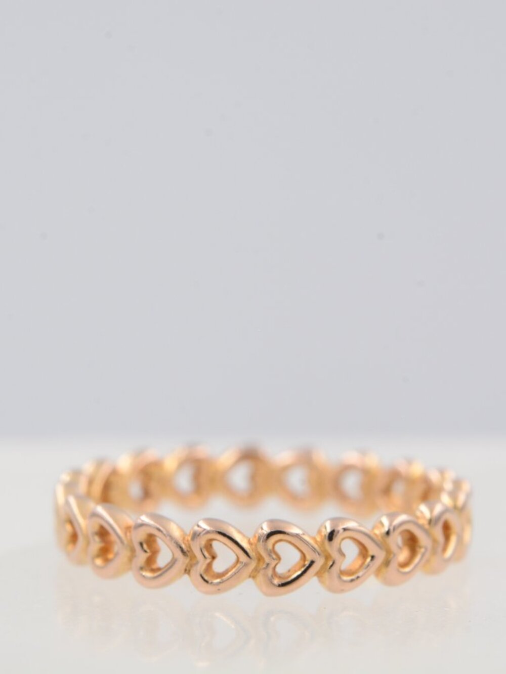 BAND OF HEARTS PANDORAN RING  ROSE GOLD - Picture 4 of 4